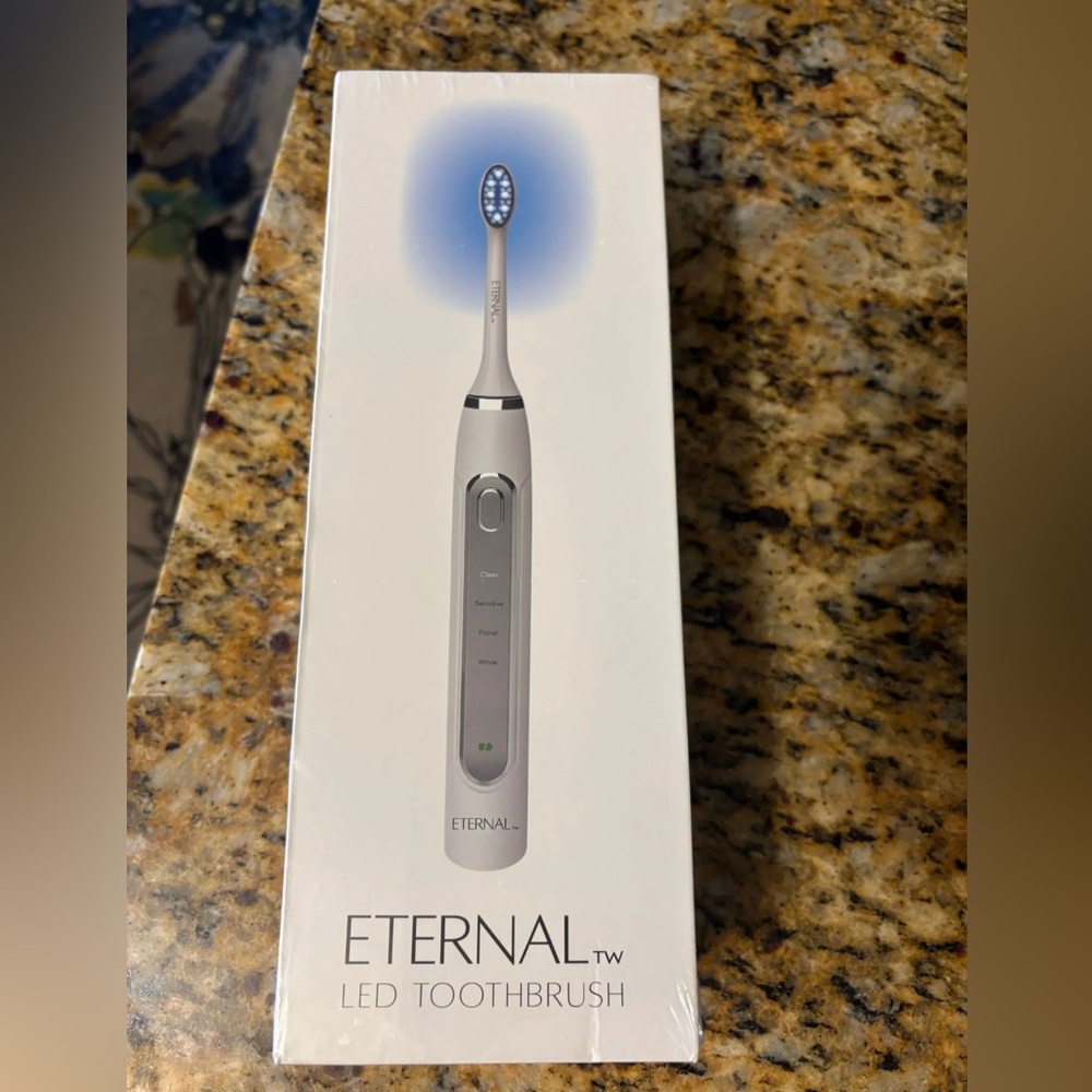 Eternal TW LED Bluelight Electric Toothbrush- White (For Men Or Women)